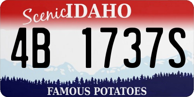 ID license plate 4B1737S