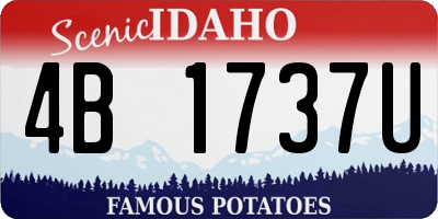ID license plate 4B1737U