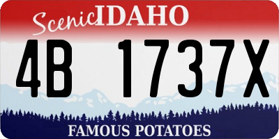 ID license plate 4B1737X