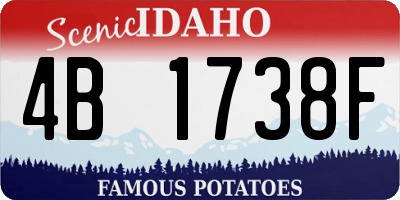 ID license plate 4B1738F