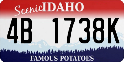 ID license plate 4B1738K