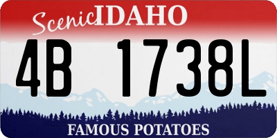 ID license plate 4B1738L