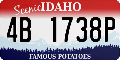 ID license plate 4B1738P