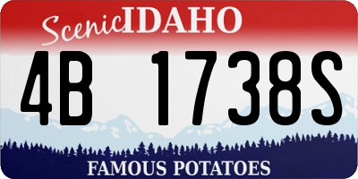 ID license plate 4B1738S