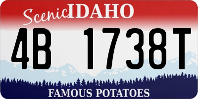 ID license plate 4B1738T