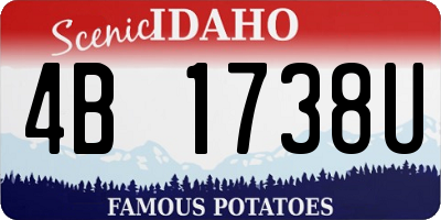 ID license plate 4B1738U