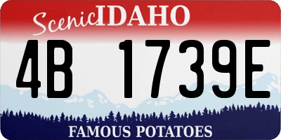 ID license plate 4B1739E