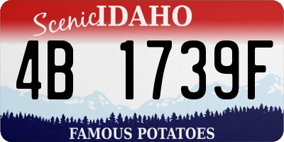 ID license plate 4B1739F