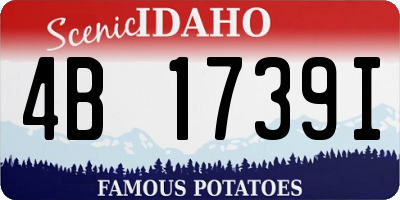 ID license plate 4B1739I