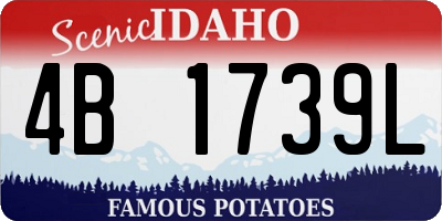 ID license plate 4B1739L
