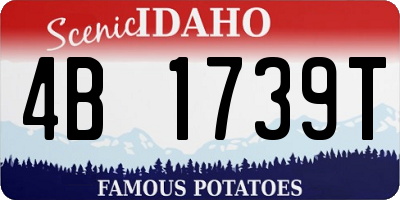 ID license plate 4B1739T