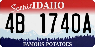 ID license plate 4B1740A
