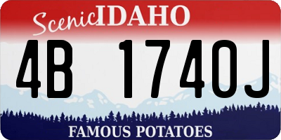 ID license plate 4B1740J