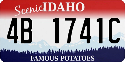 ID license plate 4B1741C