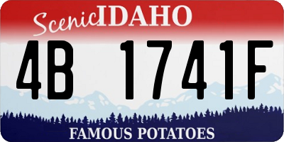 ID license plate 4B1741F