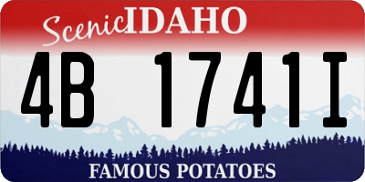 ID license plate 4B1741I