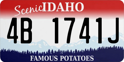 ID license plate 4B1741J
