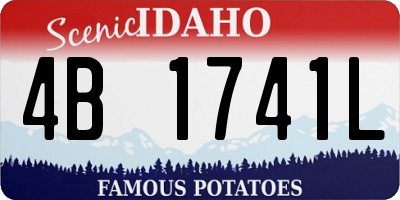 ID license plate 4B1741L