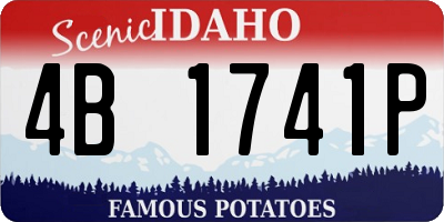 ID license plate 4B1741P