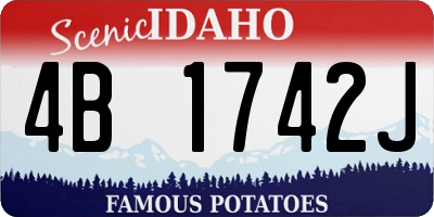 ID license plate 4B1742J