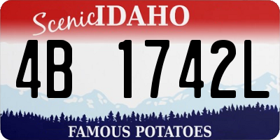 ID license plate 4B1742L