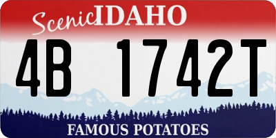 ID license plate 4B1742T