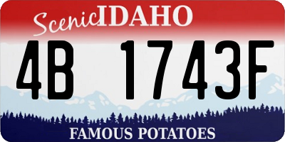 ID license plate 4B1743F