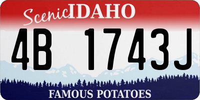 ID license plate 4B1743J
