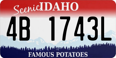 ID license plate 4B1743L