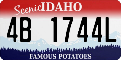ID license plate 4B1744L