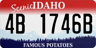 ID license plate 4B1746B