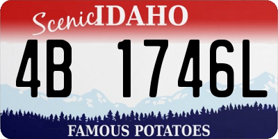 ID license plate 4B1746L