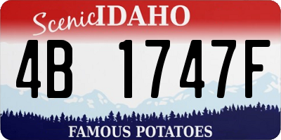 ID license plate 4B1747F