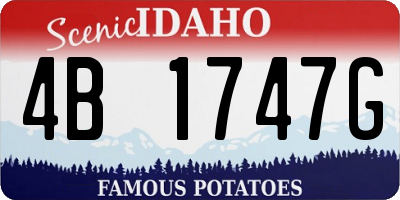 ID license plate 4B1747G