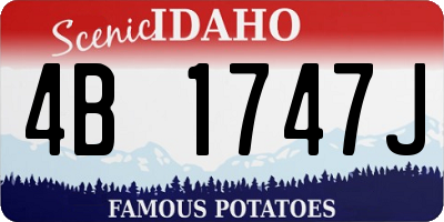 ID license plate 4B1747J