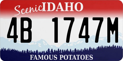 ID license plate 4B1747M