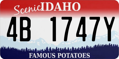 ID license plate 4B1747Y