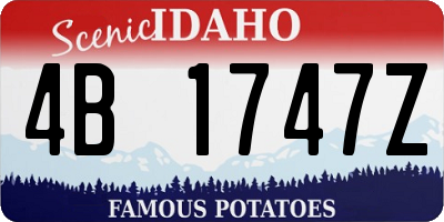 ID license plate 4B1747Z