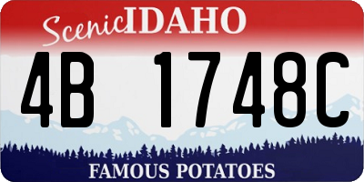 ID license plate 4B1748C