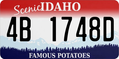 ID license plate 4B1748D