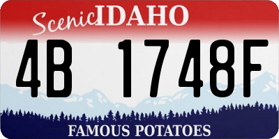 ID license plate 4B1748F