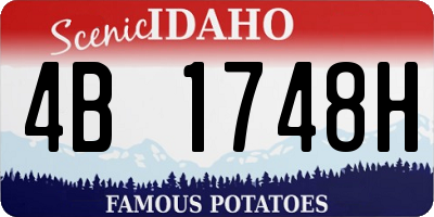 ID license plate 4B1748H