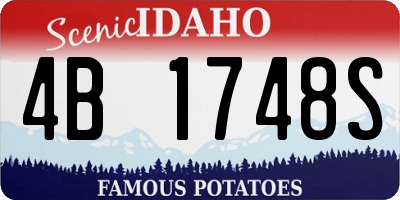 ID license plate 4B1748S