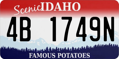 ID license plate 4B1749N