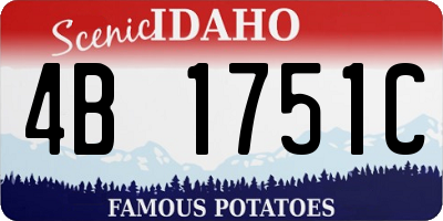 ID license plate 4B1751C