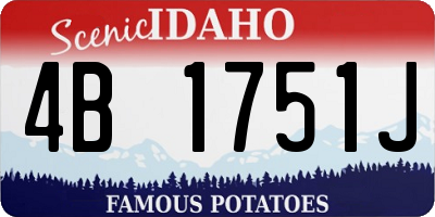 ID license plate 4B1751J