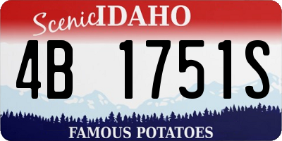 ID license plate 4B1751S