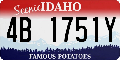 ID license plate 4B1751Y