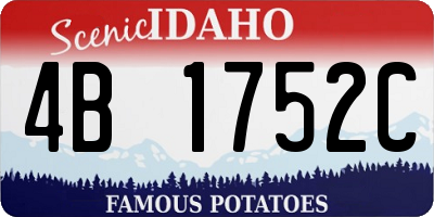 ID license plate 4B1752C