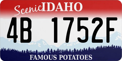 ID license plate 4B1752F